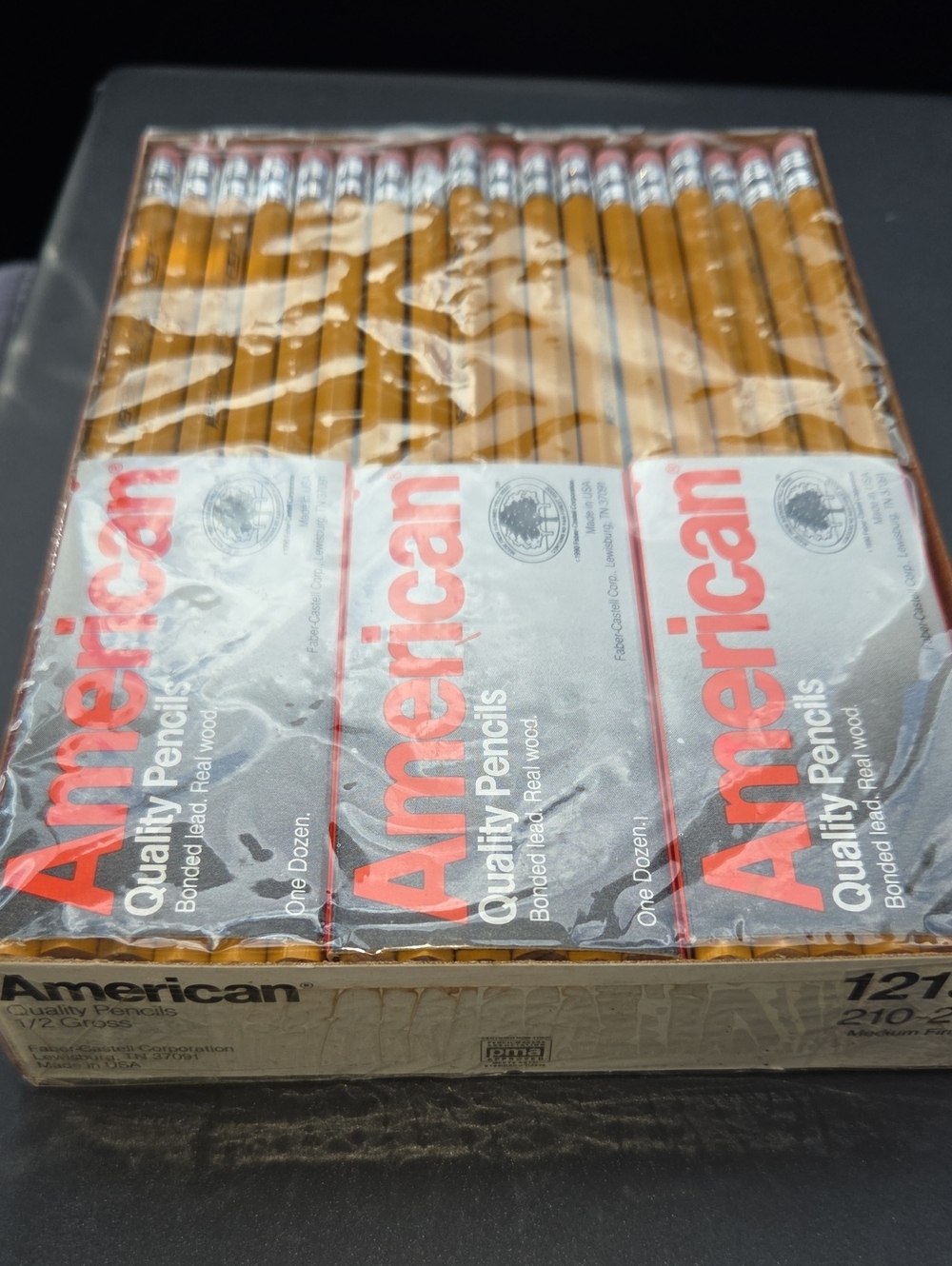 Vintage Eberhard Faber Castell Yellow Wooden Pencils - 6 Dozen